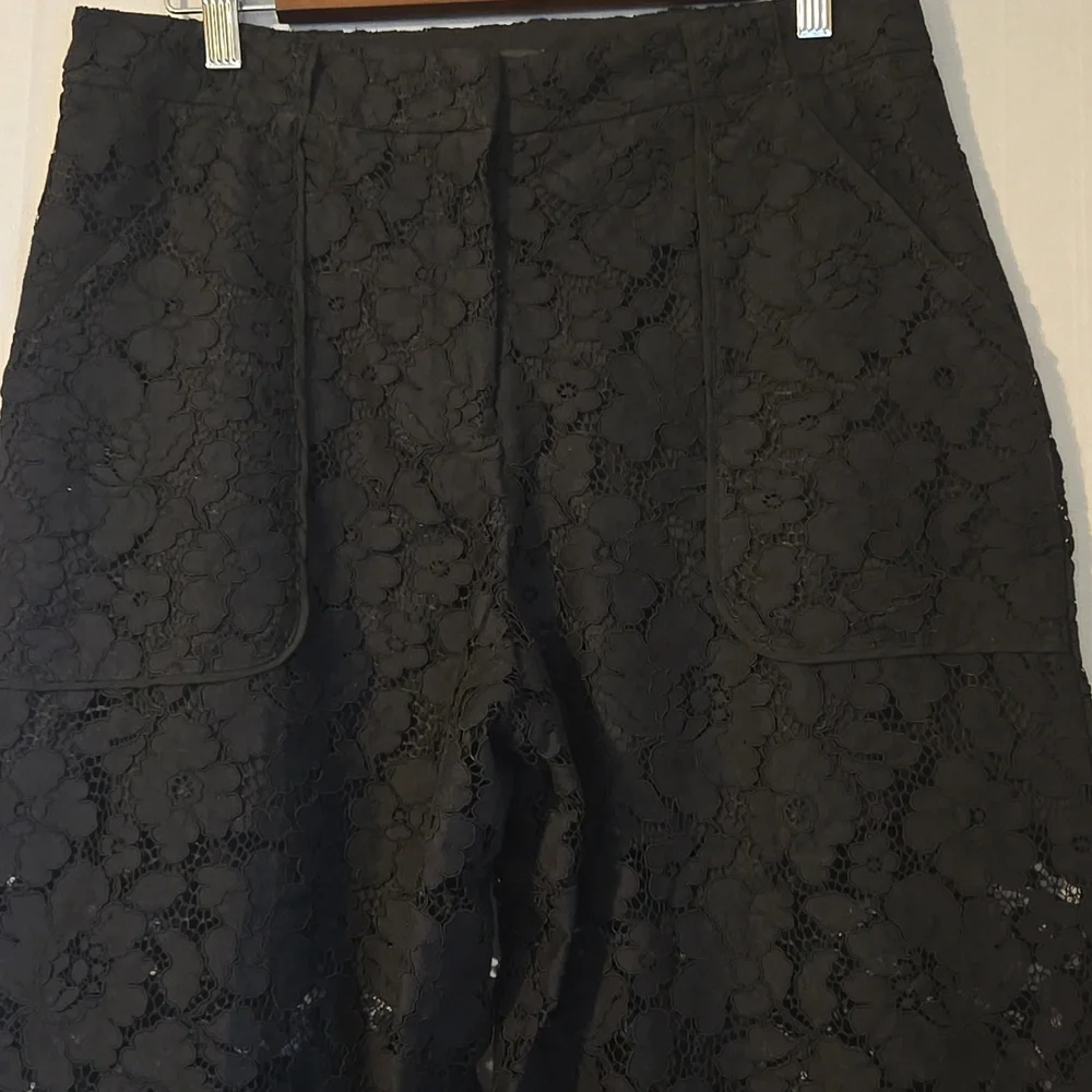 Express Trouser High Waist Black Lace Pants Size 10S - Picture 3 of 10
